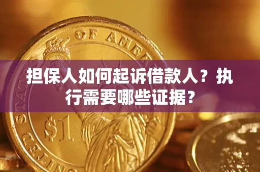 武汉担保人如何起诉借款人？执行需要哪些证据？