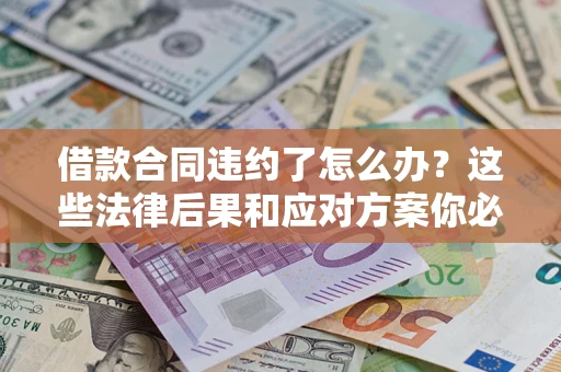 武汉借款合同违约了怎么办？这些法律后果和应对方案你必须知道