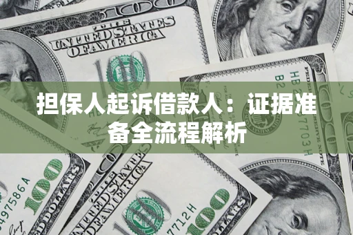 武汉担保人起诉借款人：证据准备全流程解析