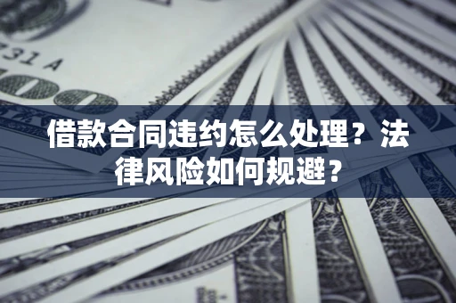 武汉借款合同违约怎么处理？法律风险如何规避？